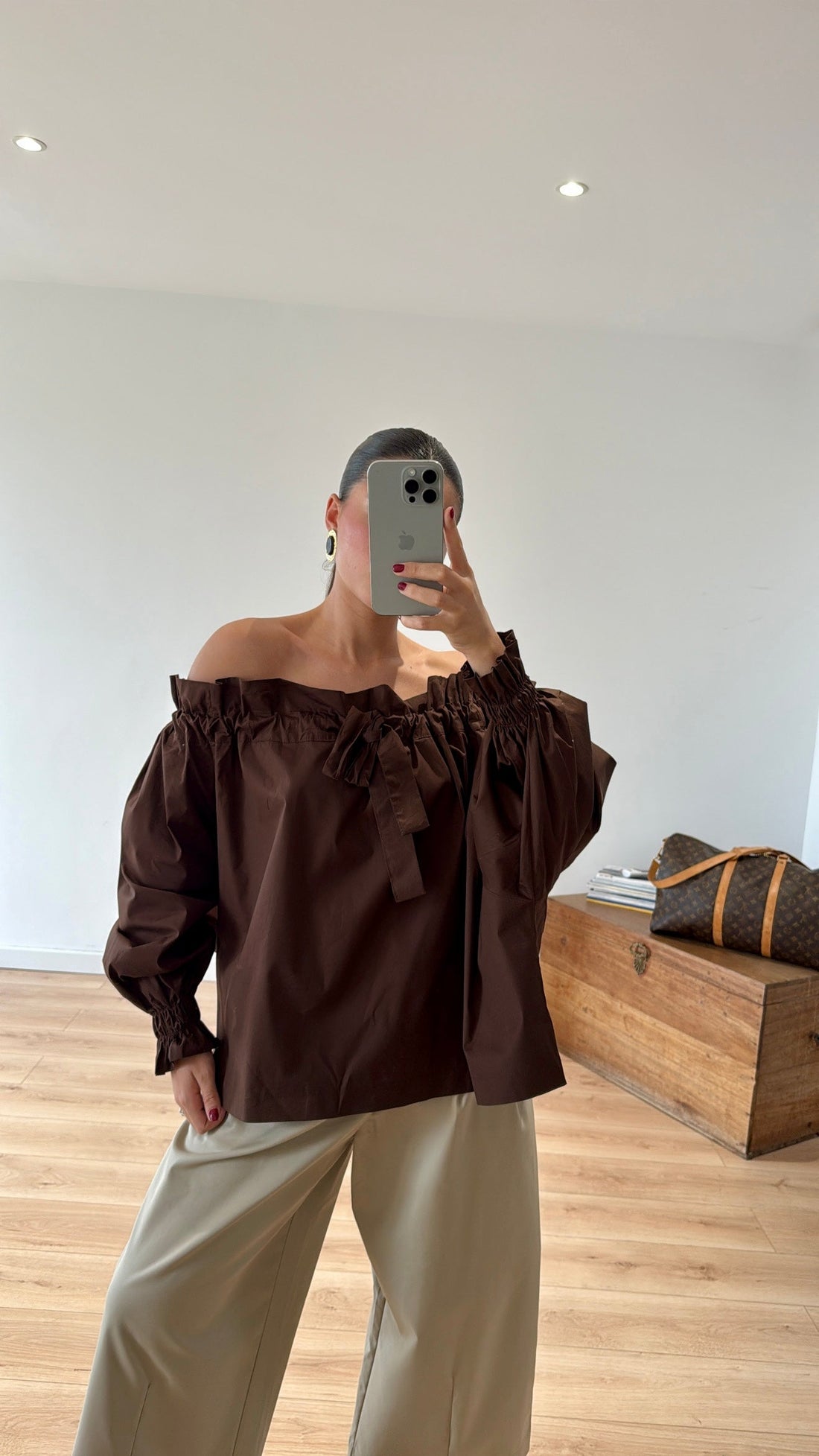 BLOUSE CHOCOLAT "MONICA"